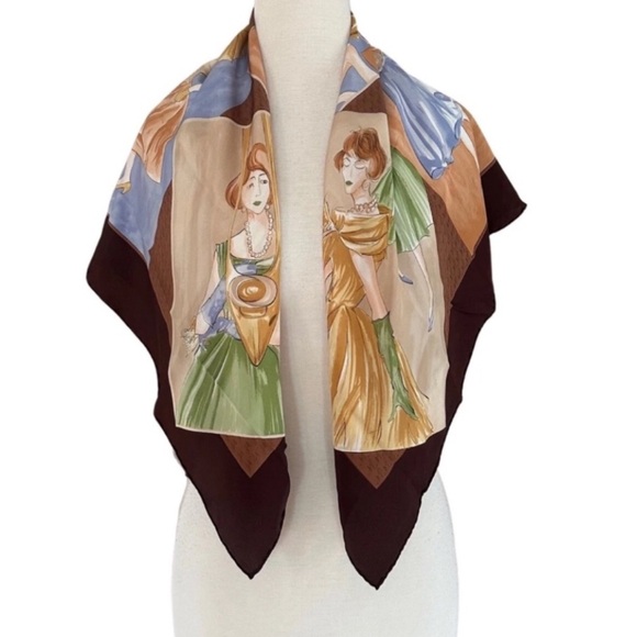 Bally vintage multicolor square print 100% silk scarf vintage EUC - Picture 4 of 15